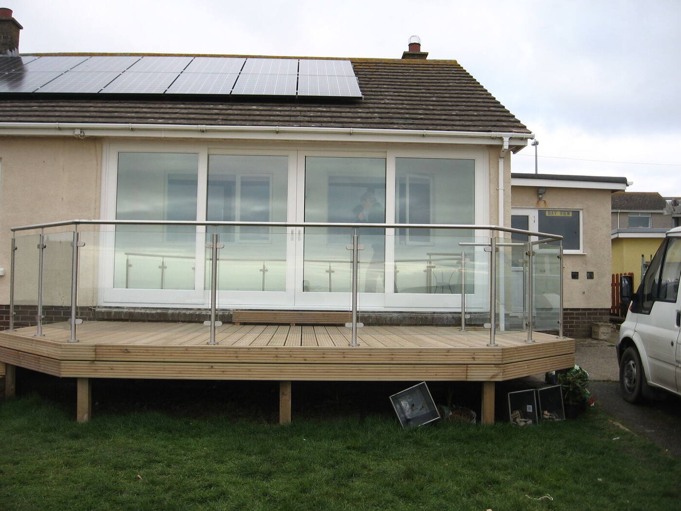 Door scheme overlooking the bay, Broad Haven, Pembrokeshire