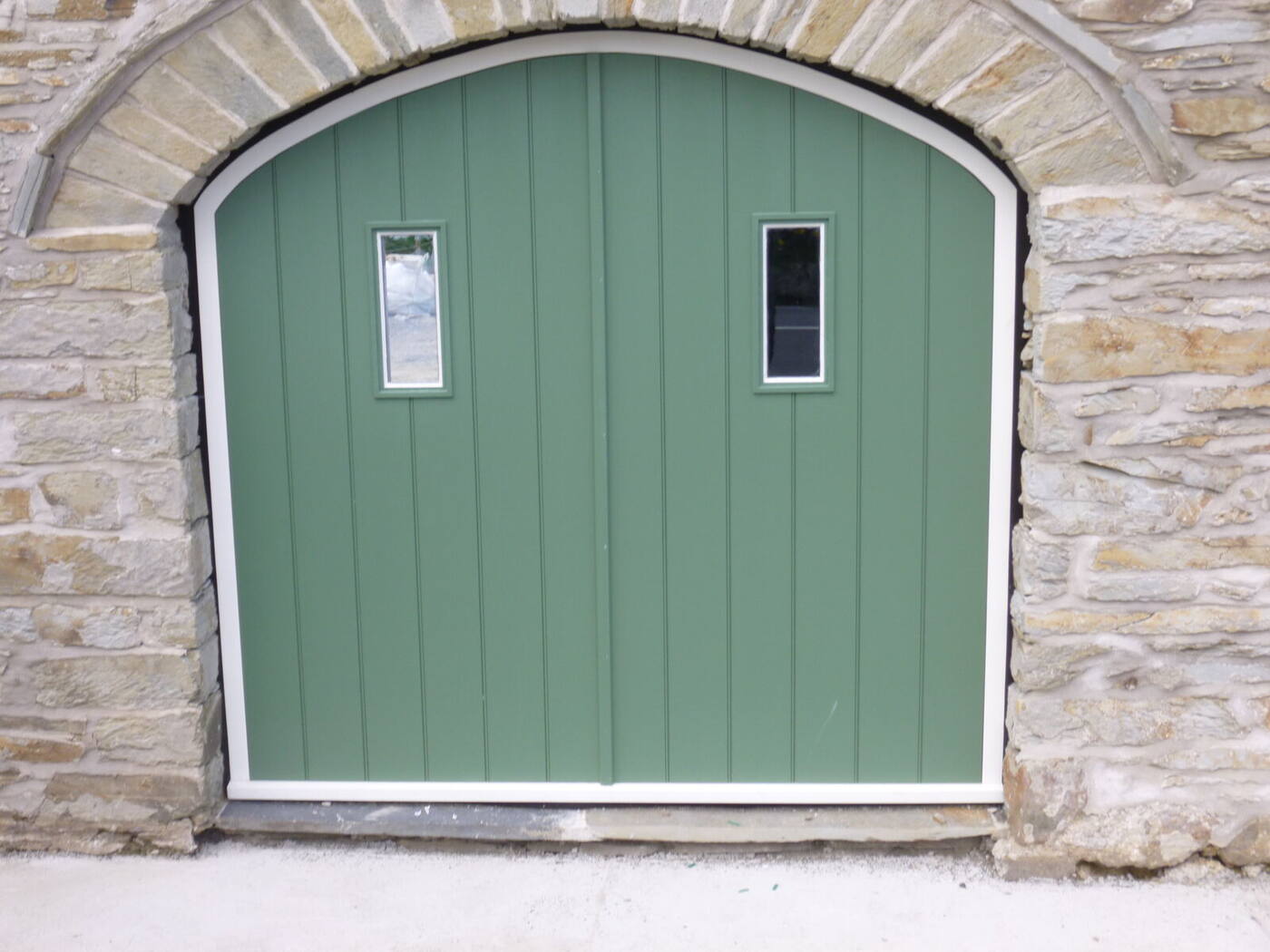 Garage doors and false doors